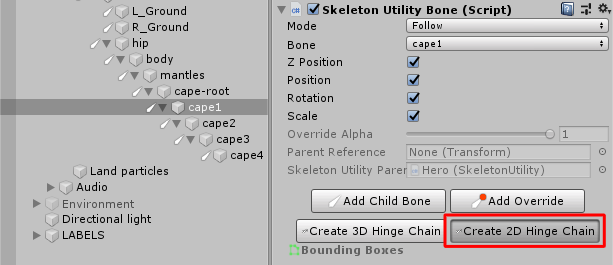 Create Hinge Chain 2D